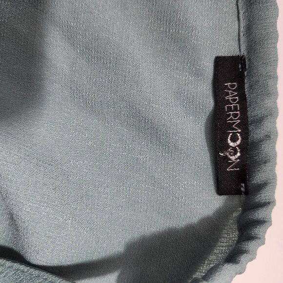 Paper-moon Women's Blue and Green Crop-top - Picture 3 of 4